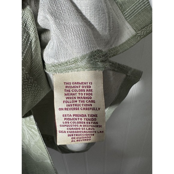 Jamaica Jaxx 100% Silk Short Sleeve Button Down Hawaiian Shirt Men's Large Green - Picture 5 of 9